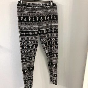 Celebrate Together Womens Christmas Leggings - Size M